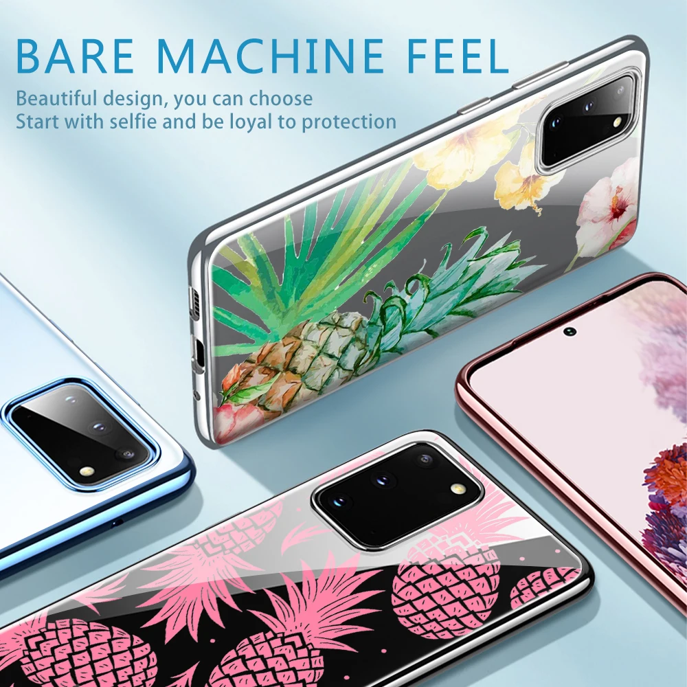 

Pineapple Watermelon Case for Samsung S21 S10 S9 S8 S20 Plus Ultra A51 A50 A71 A70 A20E A21S NOTE 20 10 9 8 Plus Soft TPU Fundas