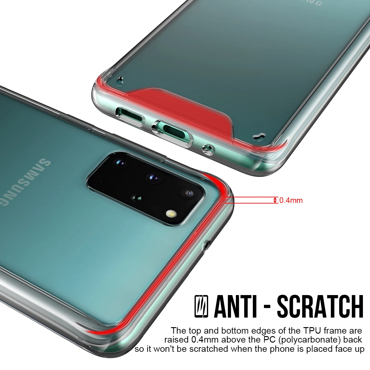 Чехол для Samsung Galaxy S20 Plus + мягкий ТПУ жесткий чехол из поликарбоната гибридный