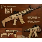 Модель снайперской винтовки Fn Scar MK16 в масштабе 1:1, модель ружья, бумажная игрушка сделай сам, 3D бумажная карточка, военная модель, ручная работа, игрушки для мальчиков, подарок