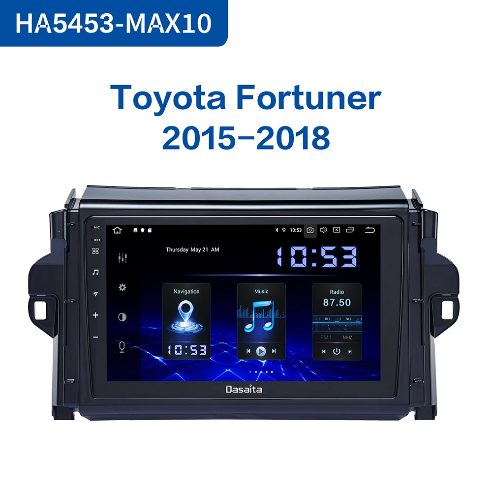 Автомобильный радиоприемник Dasaita DSP Android 10 0 для Toyota Fortuner 2016 2017 2018 мультимедийный 9