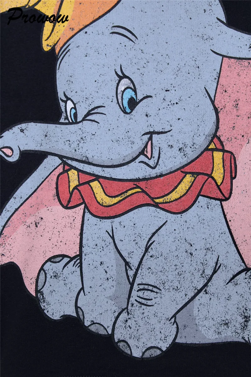 Футболка с принтом Dumbo, теплая Модная Толстовка с принтом животных Kawaii, толстовки, куртка для женщин, забавные женские топы, женская верхняя одежда