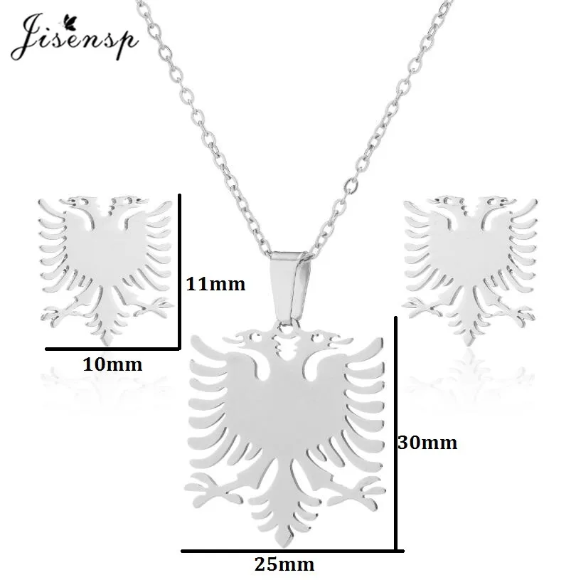 Ювелирный Комплект из колье и серёг с кулоном |