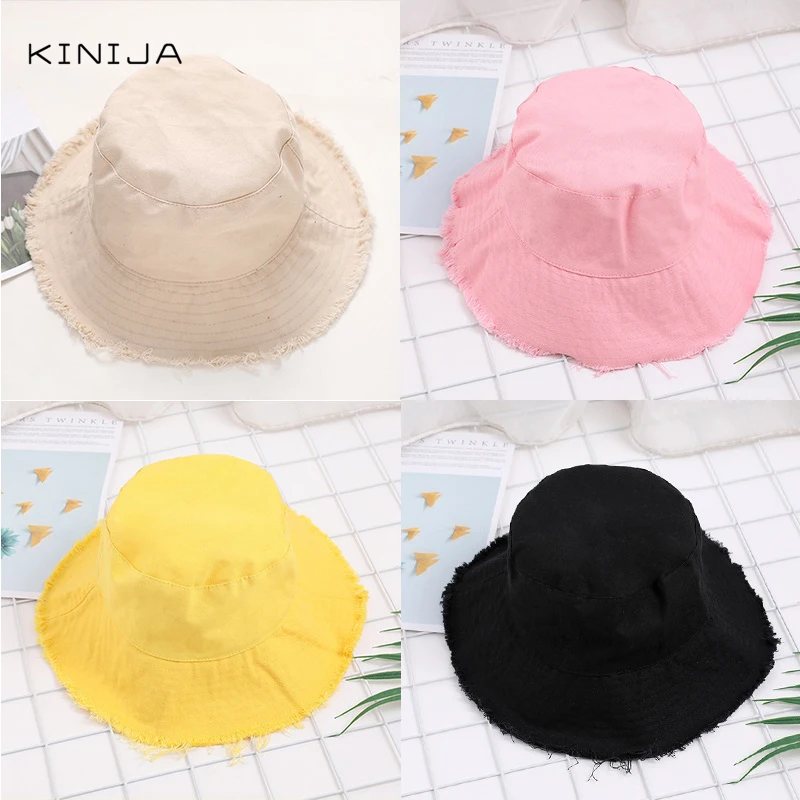 Женская панама для заусенцев складная шляпа бассейна Солнцезащитная улицы одноцветная рыбака шапка