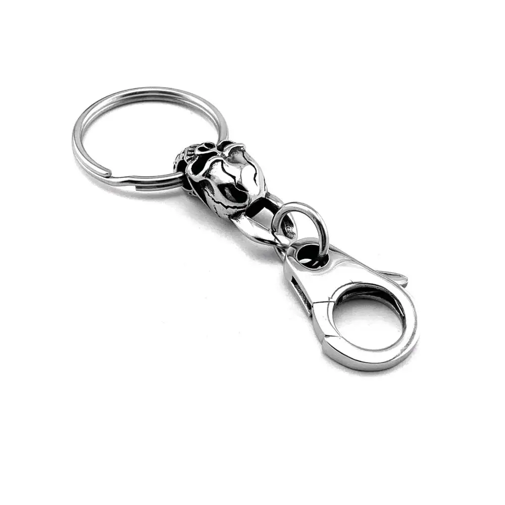 316L Stainless Steel Keychain Skull Car Key Holder Keyring D08K7 | Багаж и сумки