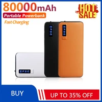 80000mAh Power Bank High Capacity Portable External Battery Outdoor Travel Mobile Phone Fast Charger for Xiaomi Samsung iPhone