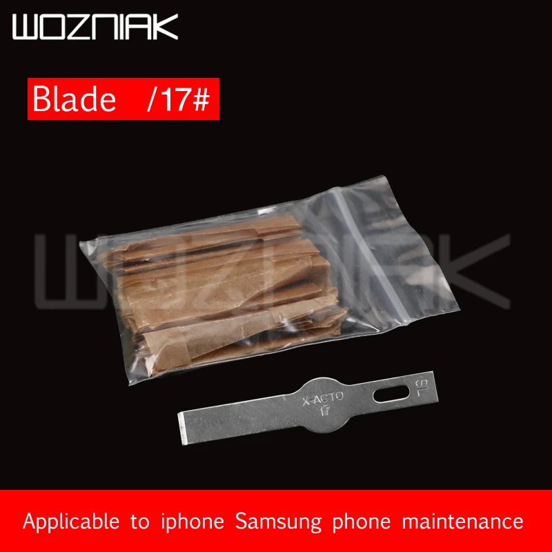 No .17 blade 10pcs Универсальный паяльник 936, нагревательное лезвие для мобильного телефона, стеклянная задняя панель, инструмент для чистки, инструмент для ремонта отпечатков пальцев IC - Цвет: No .17 blade 10pcs