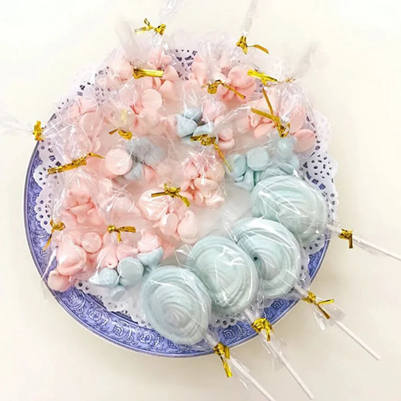 Леденец упаковочный пакет для выпечки прозрачный DIY мешочек печенья конфет