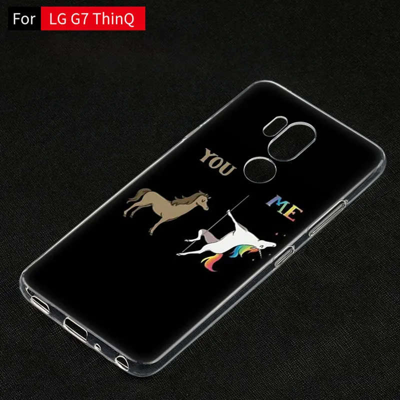 Милый мультяшный чехол с единорогом для LG G5 G6 Mini G7 G8 G8S V20 V30 V40 V50 ThinQ Q6 Q7 Q8 Q9 Q60 W10 W30