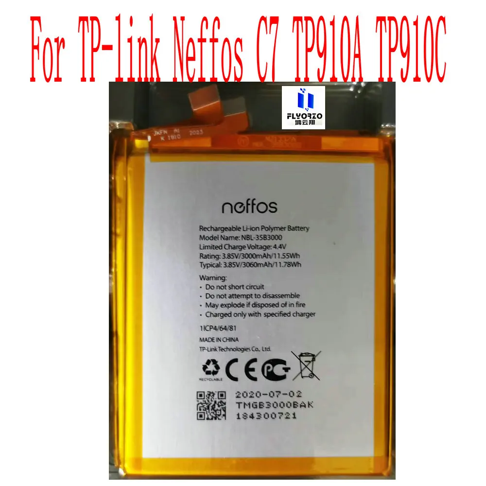 

Brand new high quality 3000mAh NBL-35B3000 Battery For TP-link Neffos C7 TP910A TP910C Mobile Phone