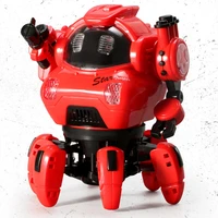childrens intelligent robot rotating electric sound and light music dance boys girls kids educational early education toy gift