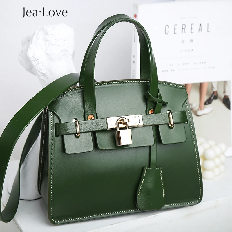 

Jea Love New Vegetable Tanned Leather Platinum Portable Shoulder Bag 8838