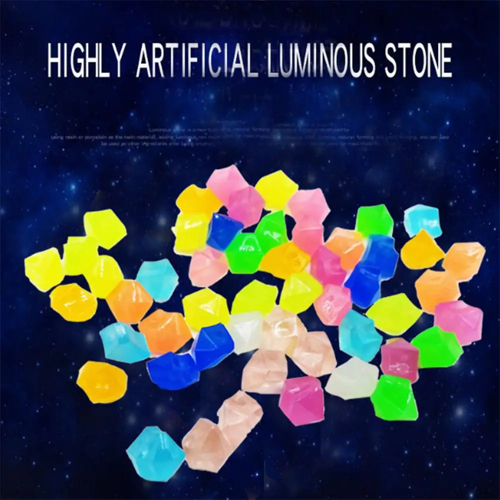 

300pcs 14mm Luminous Gravel Garden Decoration Luminous Stone