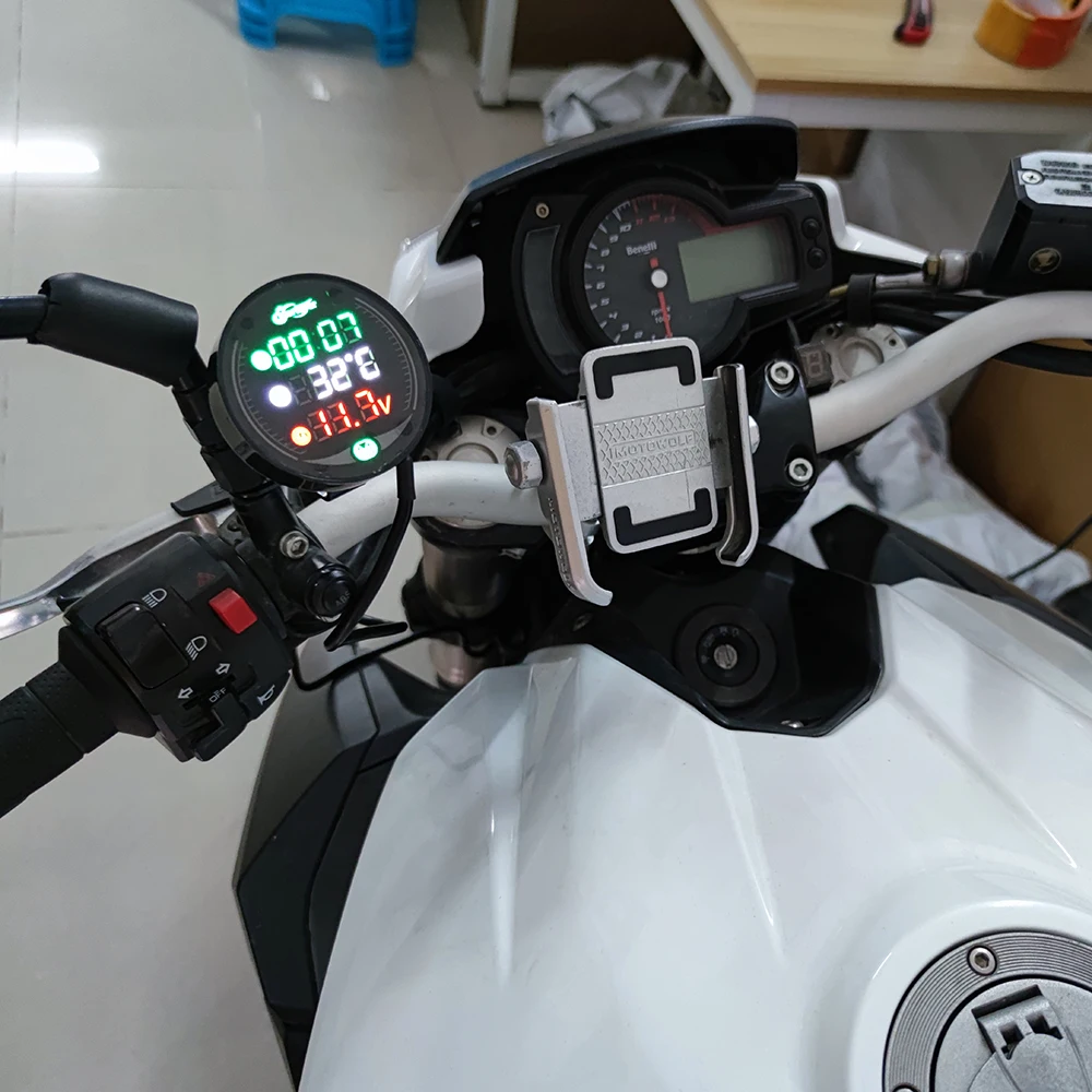 Motorcycle Gauge Display Table Voltmeter Water Temp Clock Time Charge USB For KAWASAKI KX65 KX85 KX125 KX250 KX250F KX450F KX100 |
