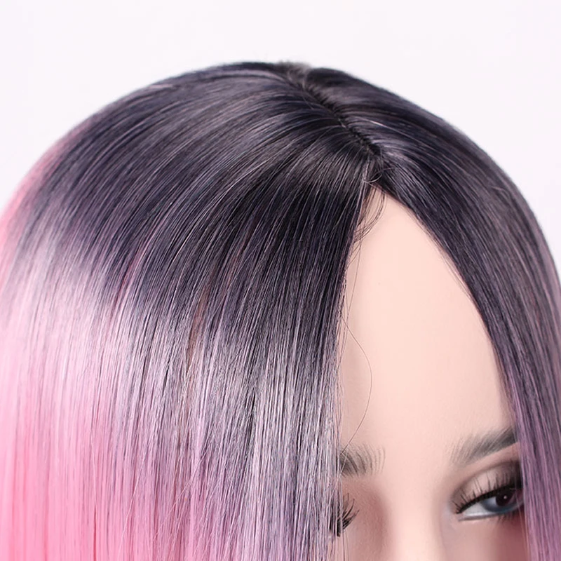 Синтетический термостойкий парик 1 шт. градиентный для косплея короткие прямые