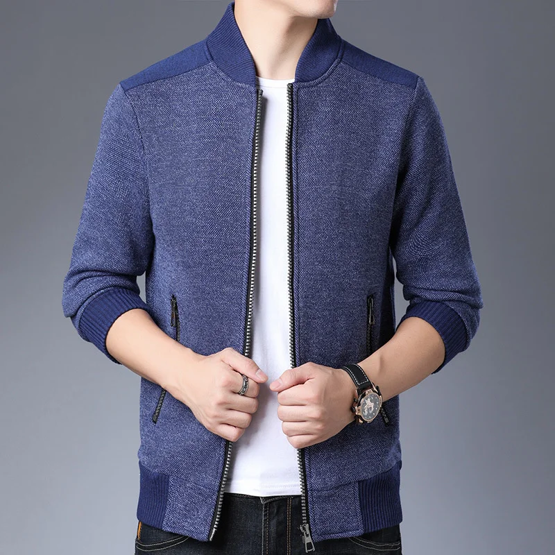 

Качественная Толстая бархатная теплая брендовая Повседневная модная Новая мужская зимняя куртка, Бейсбольный воротник, ветровка на молнии...