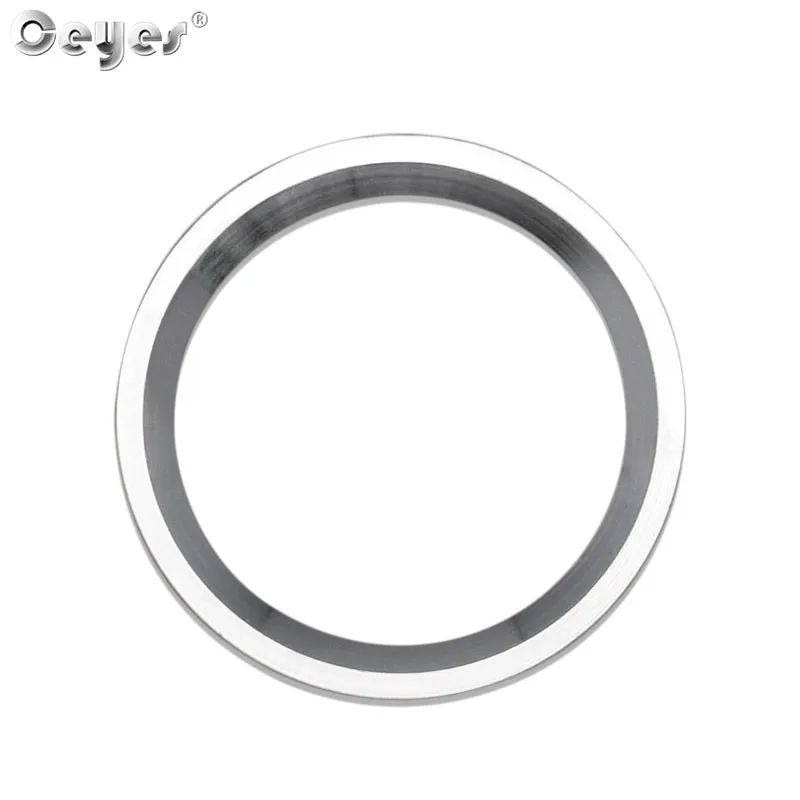 Silver Ring Cover Ceyes наклейки для стайлинга автомобилей для Audi A5 A7 Q3 Q5 Q7 8R A4 B9 Авто Start Stop стильная кнопка Зажигания для автомобиля кольцо чехлы чехол Круг Аксессуары - Название цвета: Silver Ring Cover