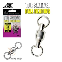 bbts 50 204lb heavy duty fishing connector accessories high strength rolling stainless steel solid ring bearing swivel