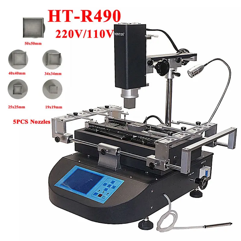 Паяльная станция Honton BGA HT-R490 3 зоны горячего воздуха 800 Вт 5 насадок контроль