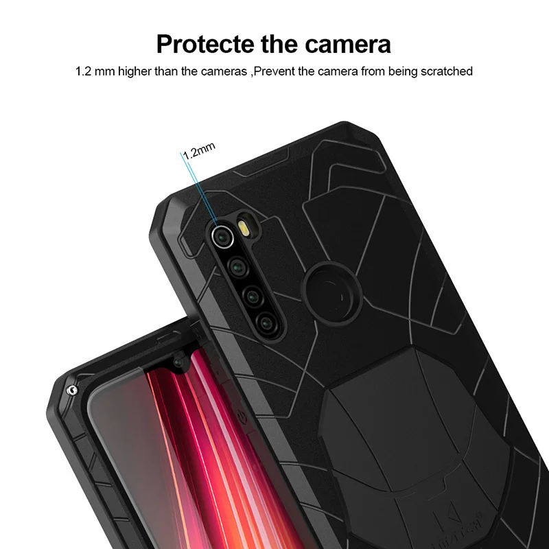 

Phone Case for Xiaomi Mi Redmi Note 8 Pro 9 Pro 9s 10 10pro Shockproof Cover Heavy Duty Protection Armor Metal Phone Accessories