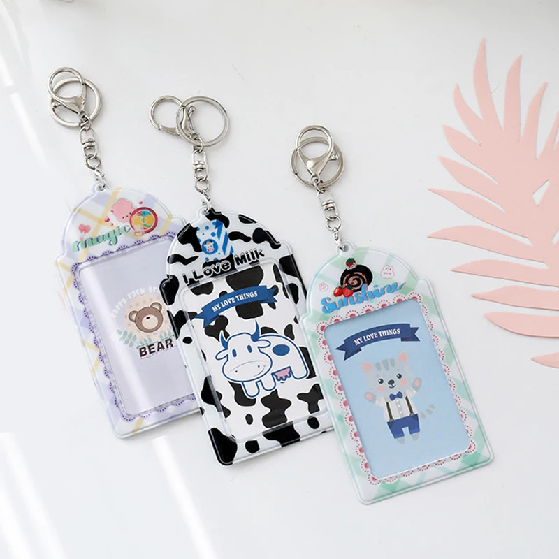 

2 кармана, красочные карманы для фотографий, мини-карманы для фотографий, стильные фотографии, с цепочкой для ключей, держатель для карт с пр...