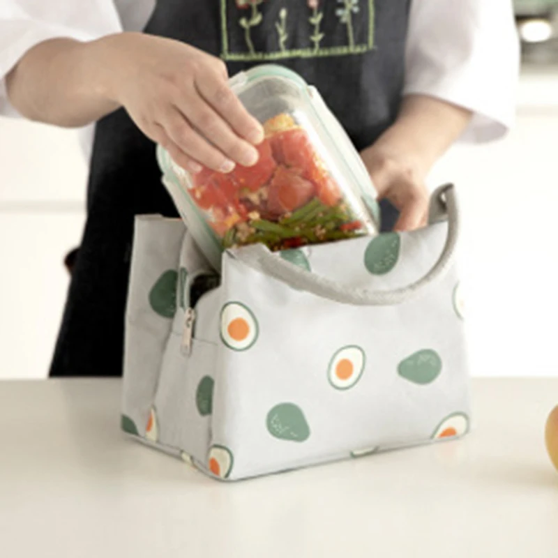 

New Portable Lunch Bag For Women Cooler Bag Kids Men Insulated Lunch Box Thermal Bag Bento Pouch Lunch Container School Food Box
