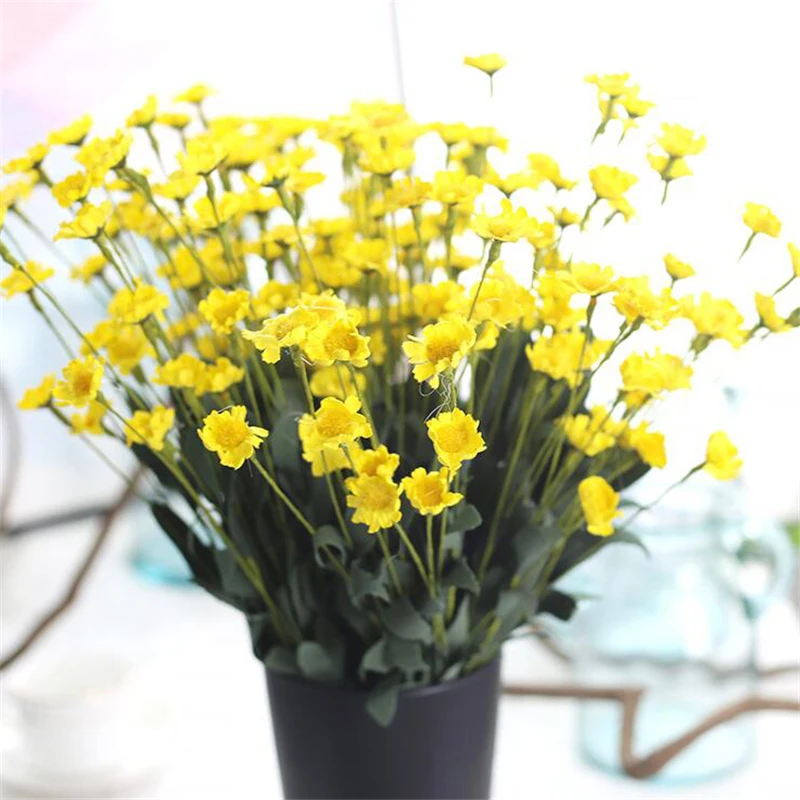 Искусственные маленькие цветы с ромашкой и хризантемой 1 комплект искусственные