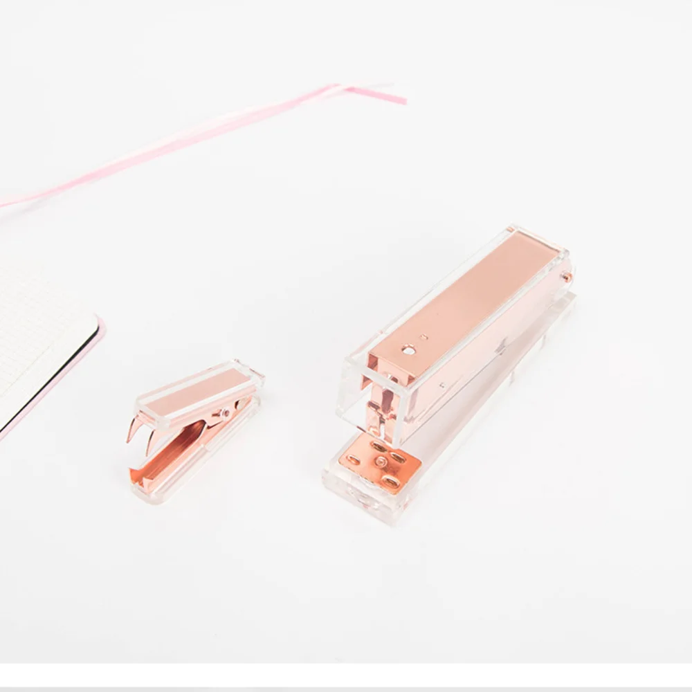 

Clear Acrylic Rose Gold Staple Remover Office School Desk Accessories