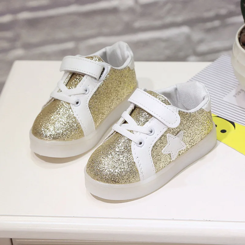 Boys Light Up Shoes Fashtion Star Toddler Girls Baskets Led Kids Luminous Sneakers Baby | Детская одежда и обувь