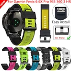 Ремешок для часов Garmin Fenix 6 6X Pro, силиконовый ремешок для смарт-часов