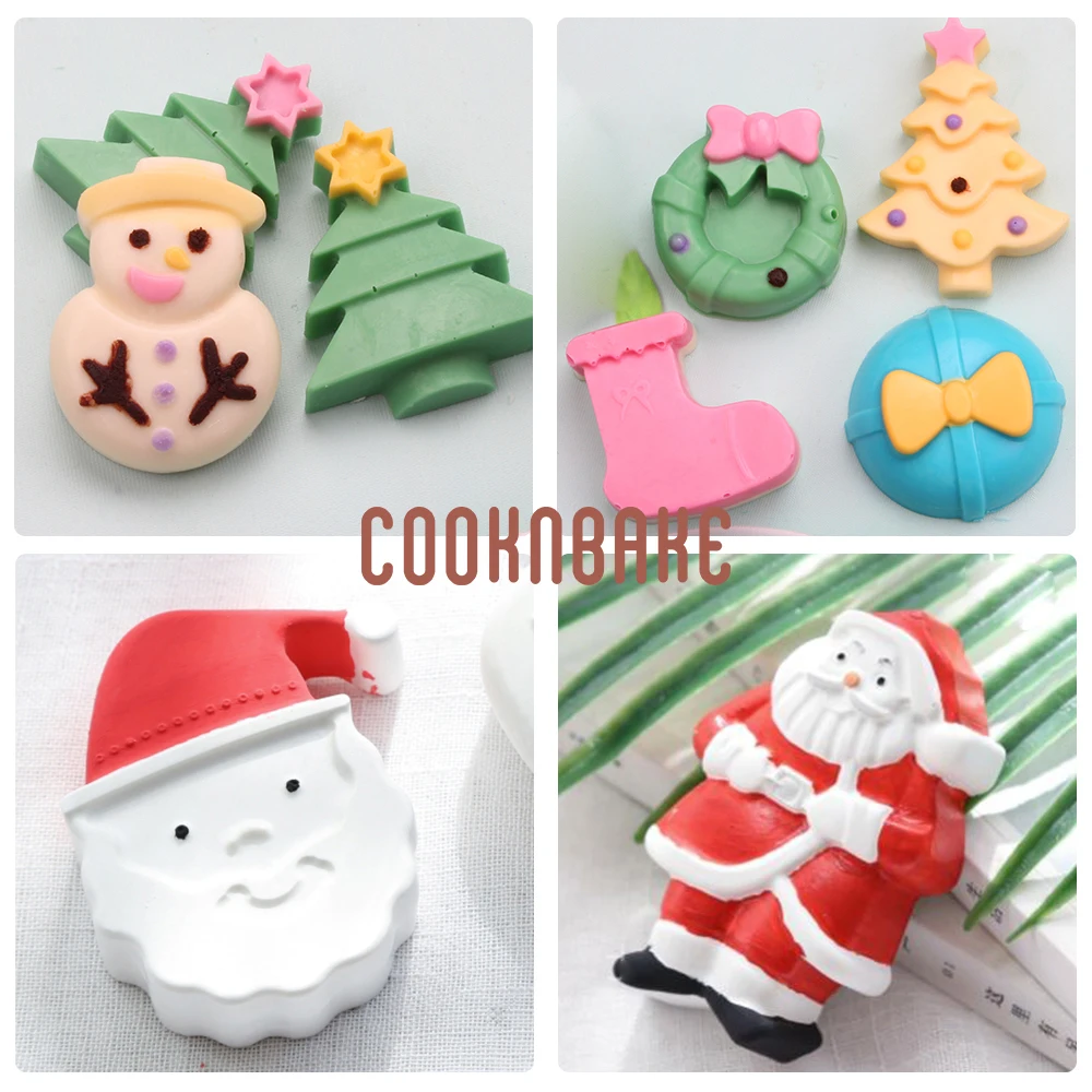 COOKNBAKE 6 форма для выпечки инструмент для выпечки Рождественская силиконовая форма для мыла ручной работы Смола Санта гипса конфеты шоколадный торт украшен