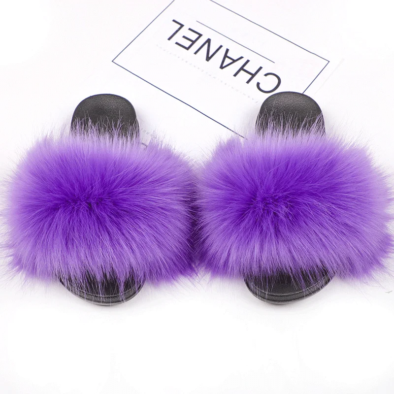 

Warm Cozy Fur Women Slippers Fashion Furry Flat Ladies Slides Indoor House Non-slip Floor Home Female Shoes 2021 Winter New