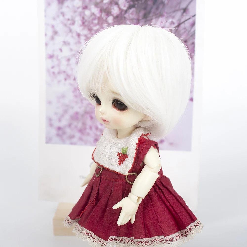 1/8 5-6 дюймов Bjd SD ob11 белые маленькие куклы парик модный стиль высокотемпературные волосы для куклы аксессуары