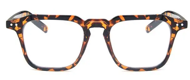 Anti Blue 2019l square Glasses Women Computer blue light blocking glasses Radiation Goggles Spectacles Eyeglasses Men - Цвет оправы: leopard