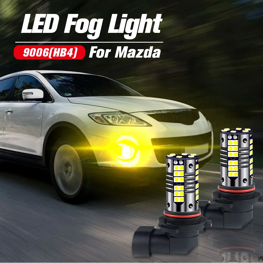 

2pcs LED 9006 HB4 Lamp Canbus No Error Fog Light Blub For Mazda CX-9(2007-2012) RX-8(2009-2012) 2(2003-2007)