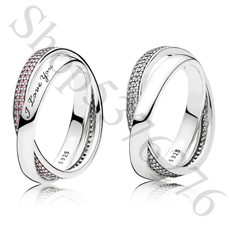 Подлинное 925 пробы Серебряное Оригинальное сладкое обещание переплетенное