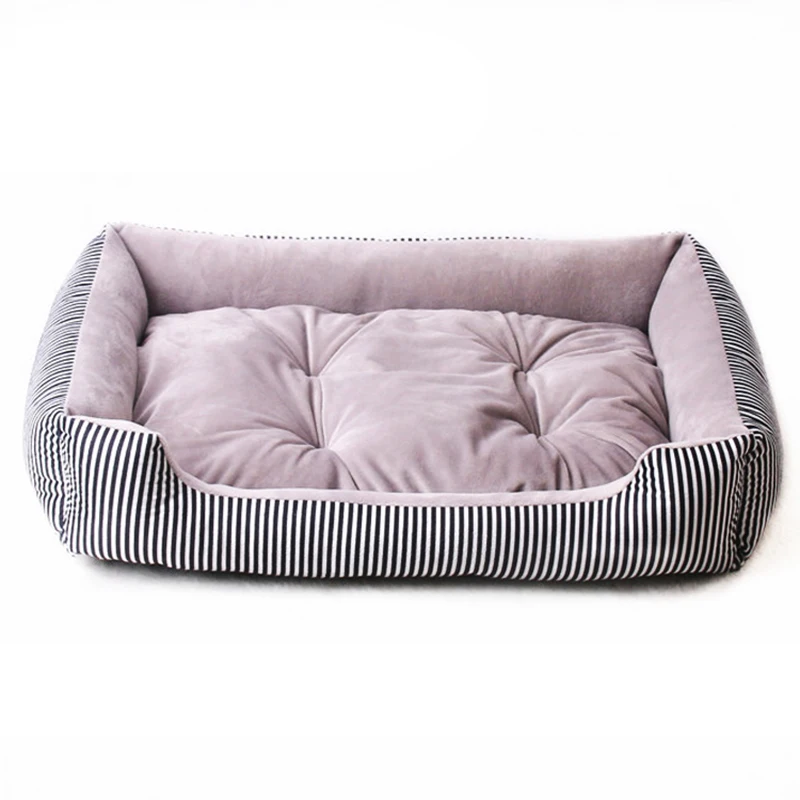 

Winter Puppy Mat Cat Nest Warm Dog Bed For Teddy Chihuahua Sleeping Corgi Stripes Pet Kennel Detachable Easy Wash Doghouse Shop