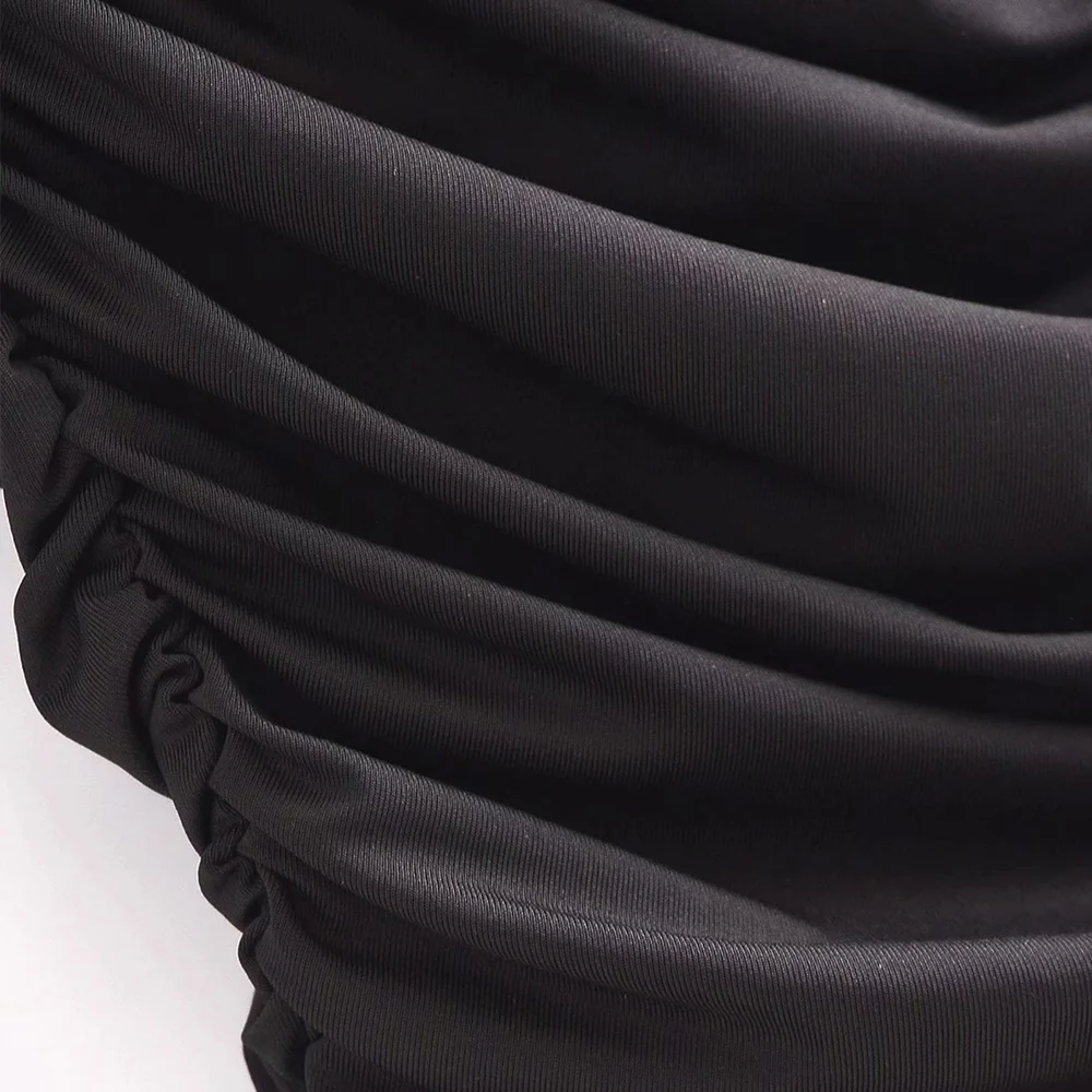 

Women's summer dress with pleated bowknot Slim slimming long-sleeved solid color waist bag hip skirt super fairy