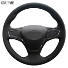 DIY ручной работы черного цвета из натуральной кожи чехол рулевого колеса автомобиля для Chevrolet Cruze 2014-2018 вольт 2016 новинка 2017 года Cruze