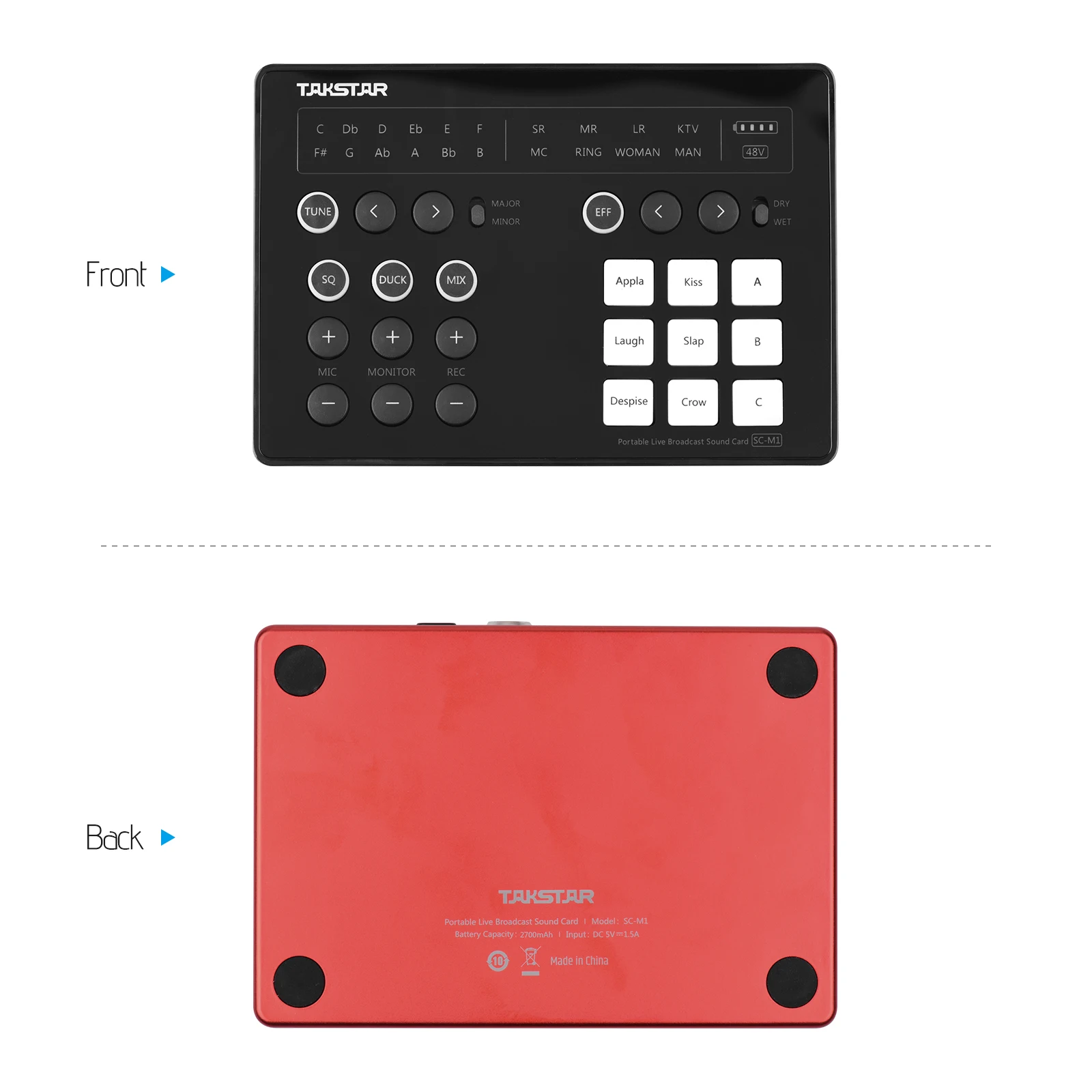 TAKSTAR SC-M1 Портативная звуковая карта для прямой трансляции с DSP телефона планшета
