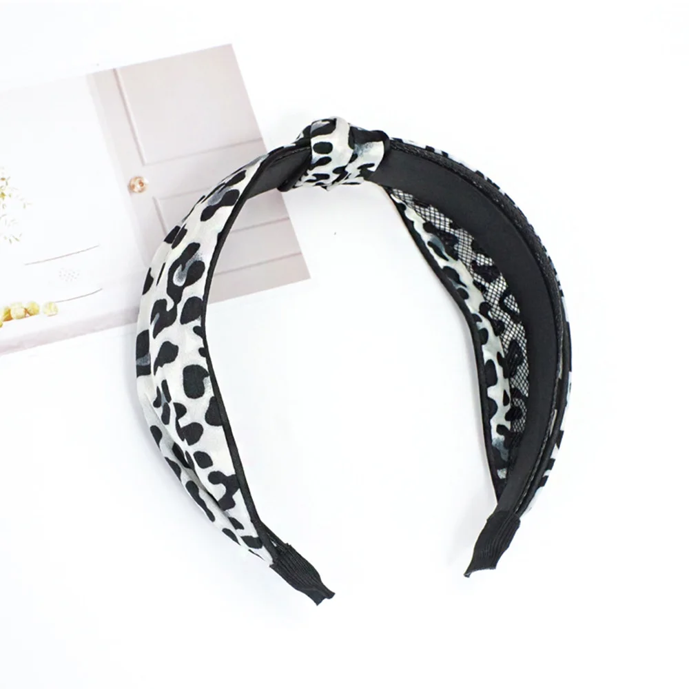 

Fashional Women Cloth Leopard Knot Headband Ladies Leopard Pattern Knotted Hairband Girls Hair Accessories