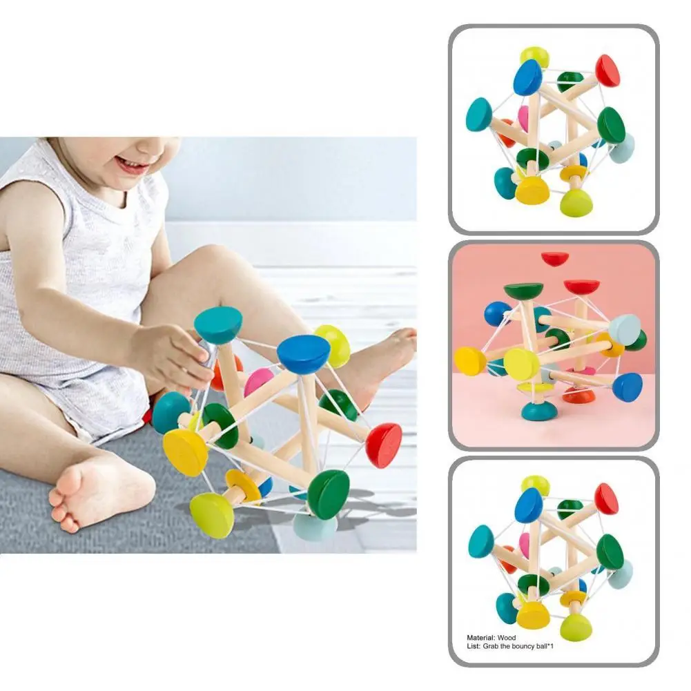 

Способность к исследованию, привлекательная, надежная, для маленьких детей, захватывающий упругий мяч, Когнитивная форма, игрушка для ребен...