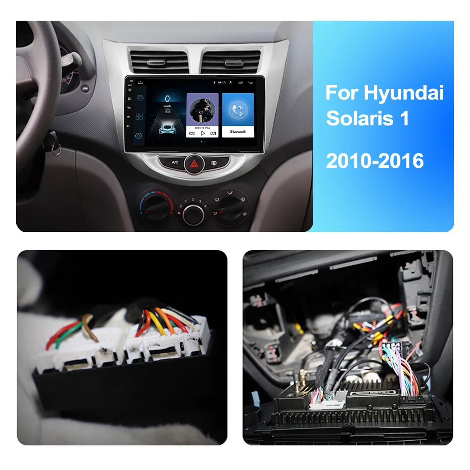 Автомагнитола 2DIN с Android 9 &quotстереомультимедиаплеером навигацией и GPS для solaris Hyundai