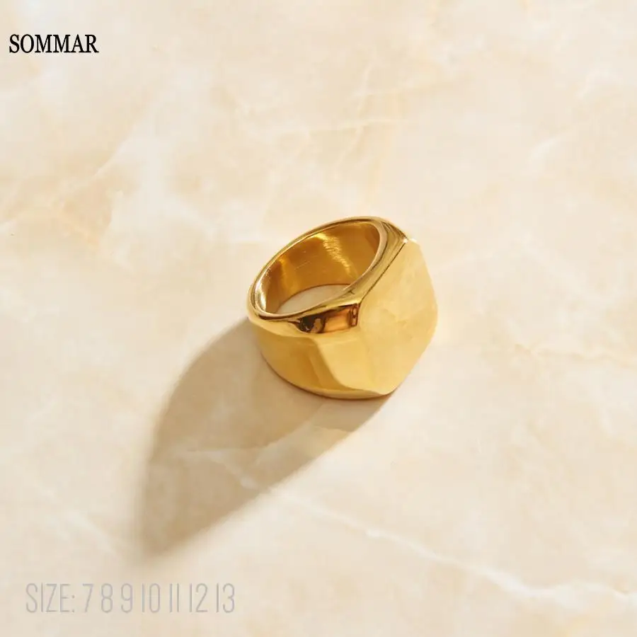 SOMMAR лучшие друзья 18KGP Золотые заполненные Размеры 7 8 женские кольца
