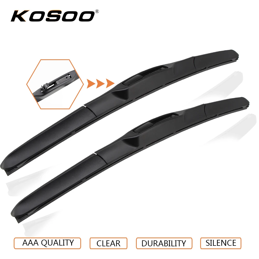 KOSOO Auto Car Wiper Blade For Buick GL8(2005-2009) 24&quot+24&quot 2pcs Soft Rubber Windscreen Wipers Windshield Blades Accessories |