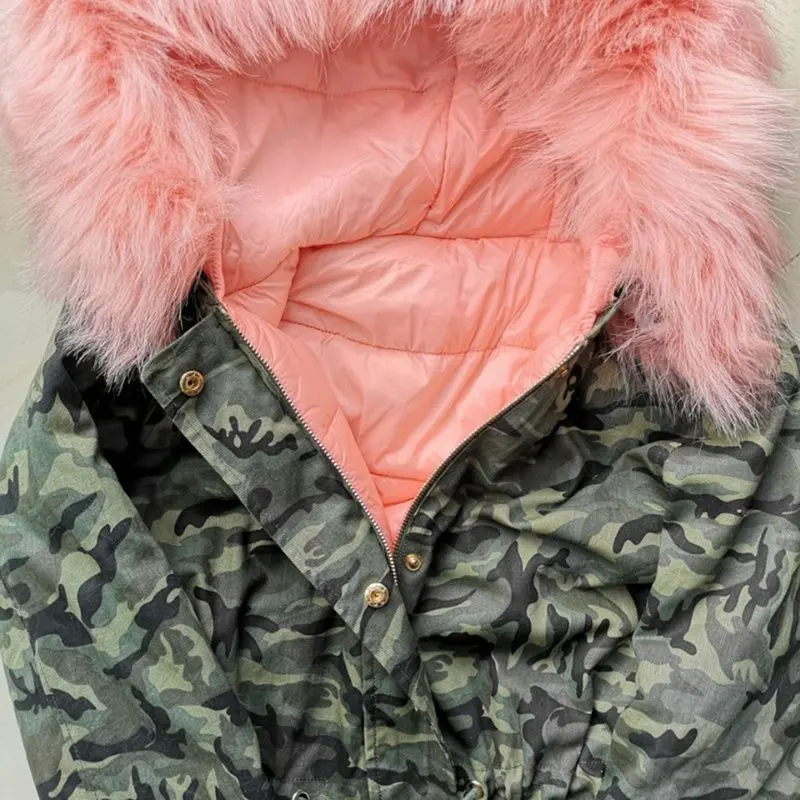 

Women Winter Jacket Hooded Parkas Winter Coat Women Loose Parka Fur Collar Cotton Padded Jackets