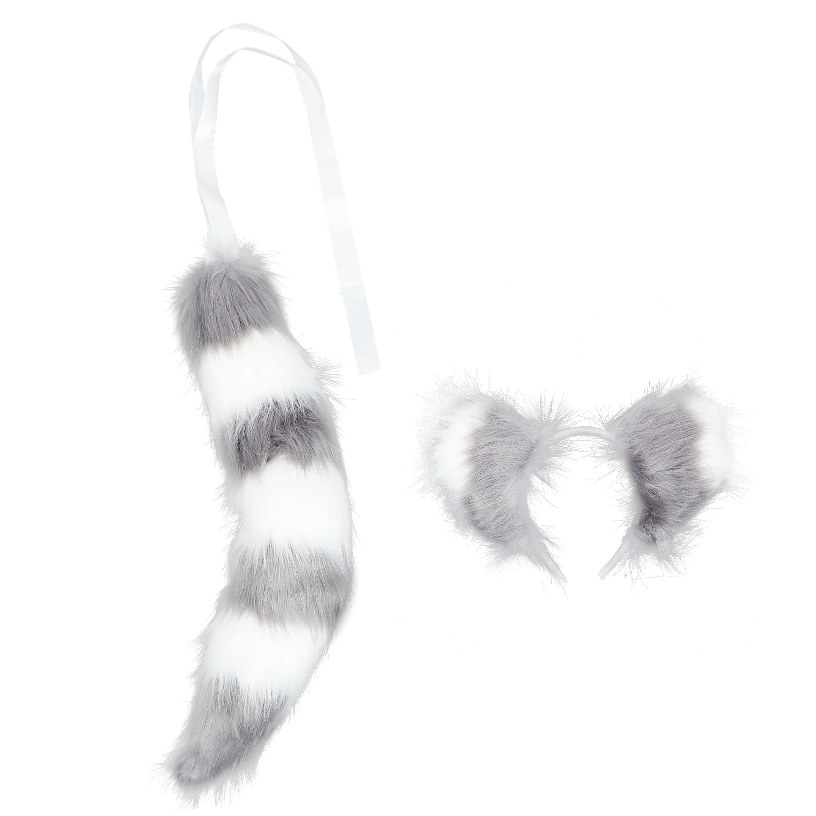 

1 Set Multi-purpose Ear Hairband Tail Chic Cosplay Animal Ear Headband Tail