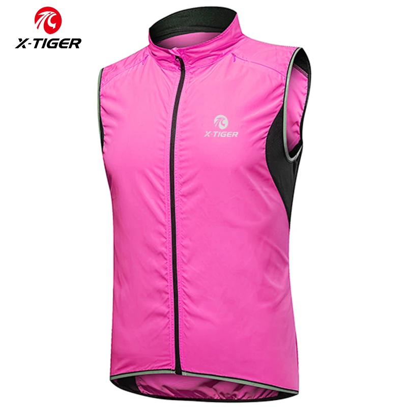 

X-TIGER Women Windproof Cycling Vest Sleeveless Reflective MTB Bike Jacket Outdoor Sport Running Riding Quick-Dry Cycling Jacket