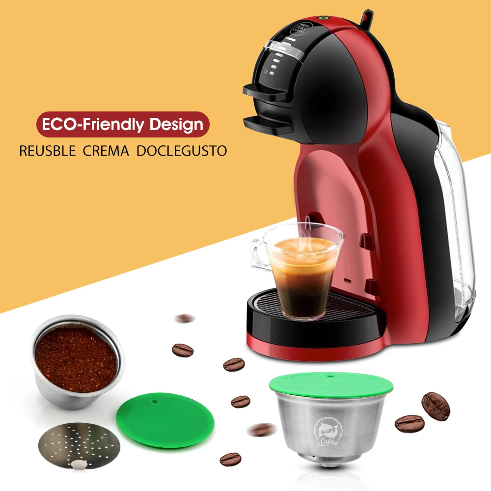 Металлическая многоразовая капсула dolcegusto из нержавеющей стали, совместимая с кофемашиной dolcegusto, многоразовая капсула Dolci