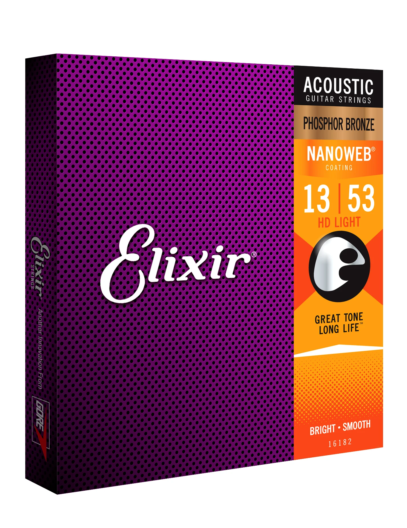 Elixir оригинальный 16182 / 11182 акустическая Фосфорная бронза с нановеб покрытием