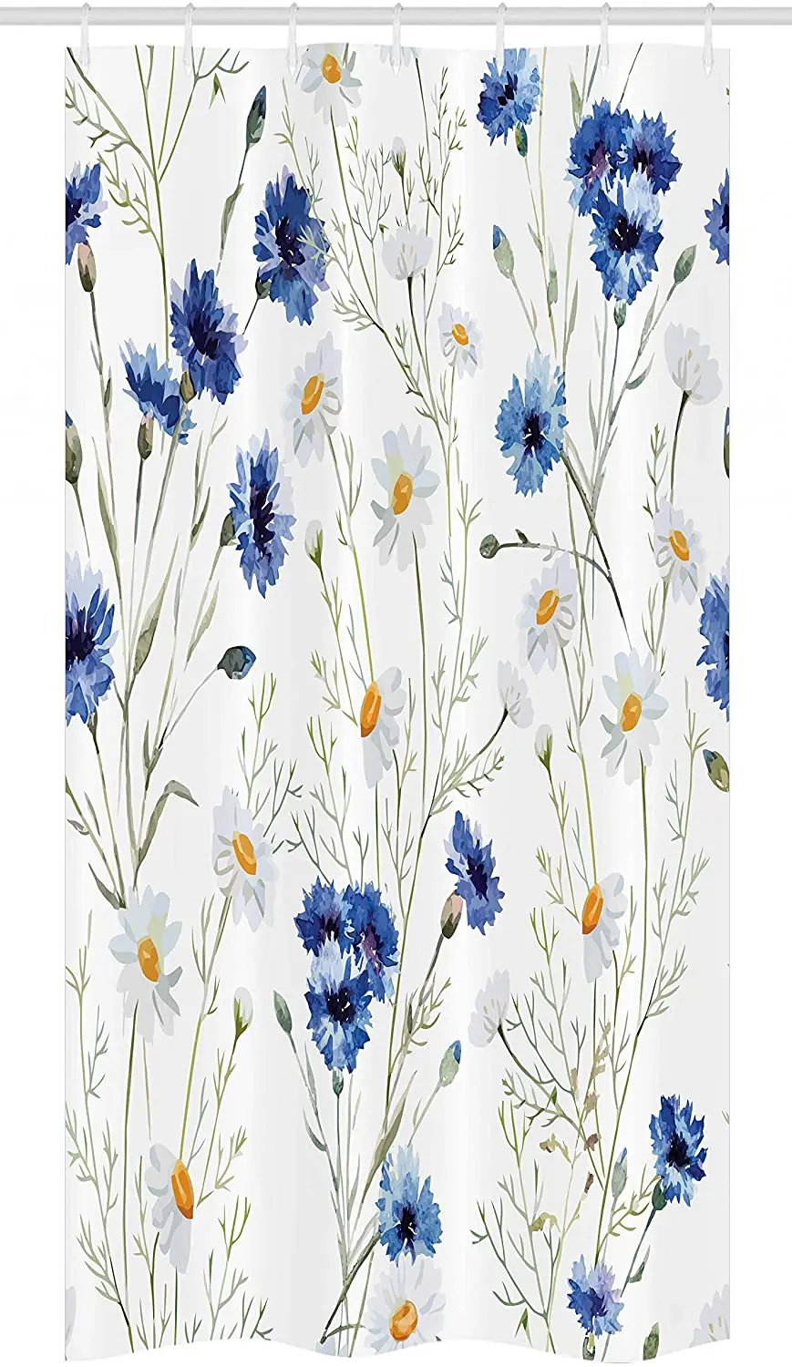 Акварельные Цветы занавеска для душа дикие цветы и васильковые ромашки